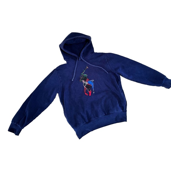 Polo Ralph Lauren Plaid Big Pony Fleece Hoodie. - Picture 1 of 5